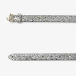 JIMMY CHOO Mini Helina Champagne Glitter Fabric Belt image 1