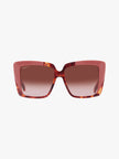 [ARRIVING] SALVATORE FERRAGAMO Brown Gradient Square Ladies Sunglasses image 0