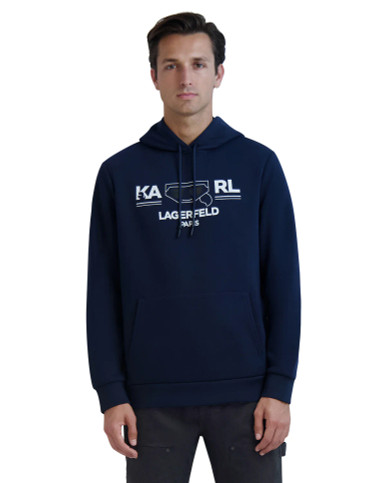 KARL LAGERFELD PARIS Long Sleeve Karl Head Hoodie Sweatshirt image 2