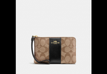Corner Zip Wristlet In Signature Canvas image 0