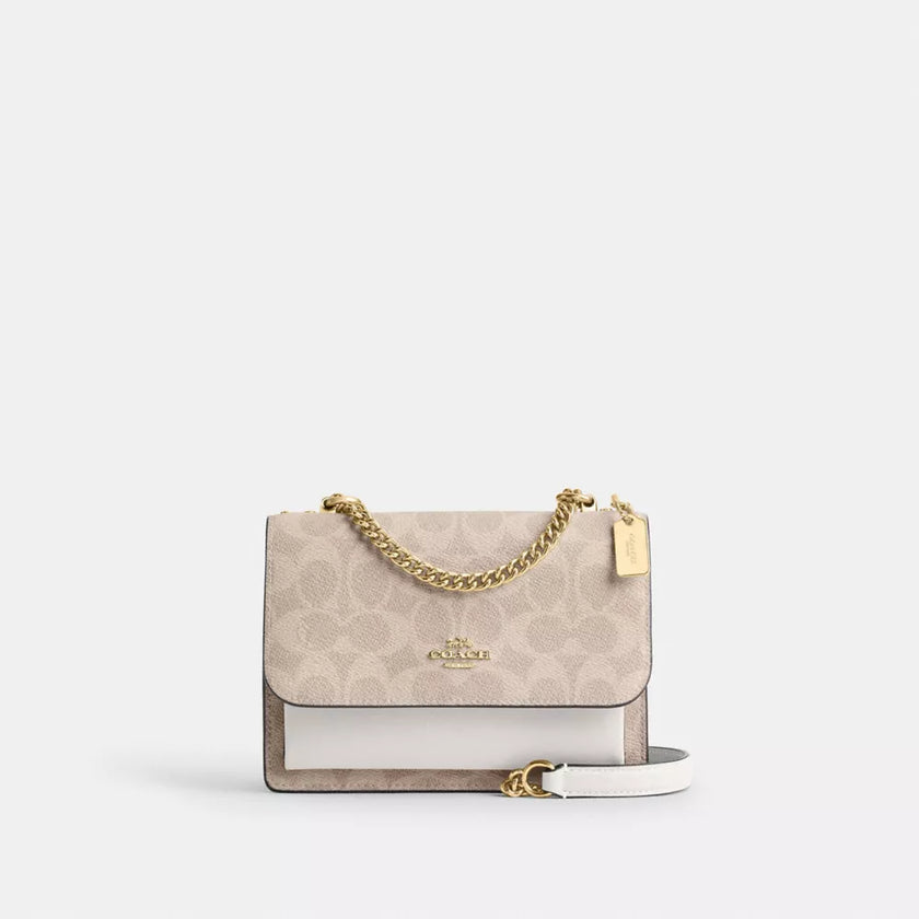 COACH Mini Klare Crossbody Bag In Signature Canvas - Sand/Chalk image 0