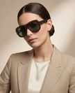 SALVATORE FERRAGAMO Green Oval Ladies Sunglasses (Arriving In Delhi) image 1