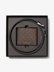 MICHAEL KORS  Signature Logo Wallet And Reversible Belt Gift Set - Brown/Black (Arriving In Delhi) image 3
