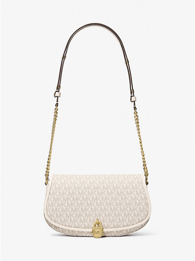 MICHAEL KORS  Mila Medium Signature Logo Messenger Bag - Multi Light Cream image 0