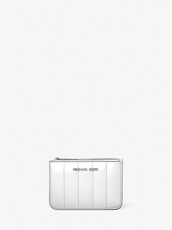 MICHAEL KORS Jet Set Small Patent Coin Purse - Optic White image