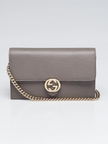GUCCI Interlocking g Wallet On Chain - Grey image