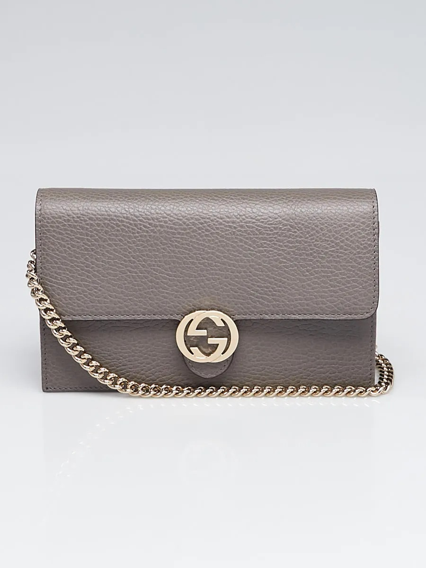 GUCCI Interlocking g Wallet On Chain - Grey image