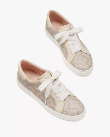 KATE SPADE  Erin Spade Flower Sneaker - Dark Mushroom Cap Multi image 0