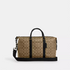COACH Ellery Small Duffle Bag In Signature Canvas - Gunmetal/Khaki image
