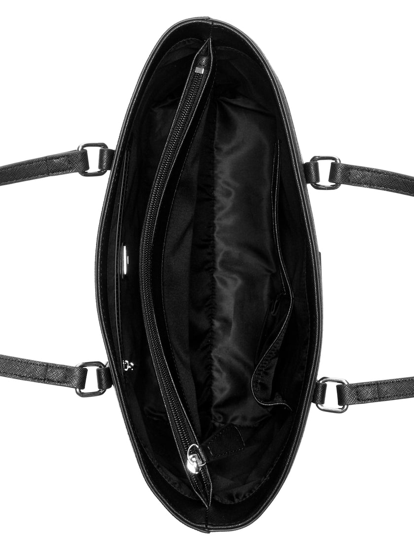 Guess Hilda Saffiano Tote - Black image 3