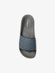 MICHAEL KORS Dawson Signature Logo Slide Sandal - Admrl/Plblue