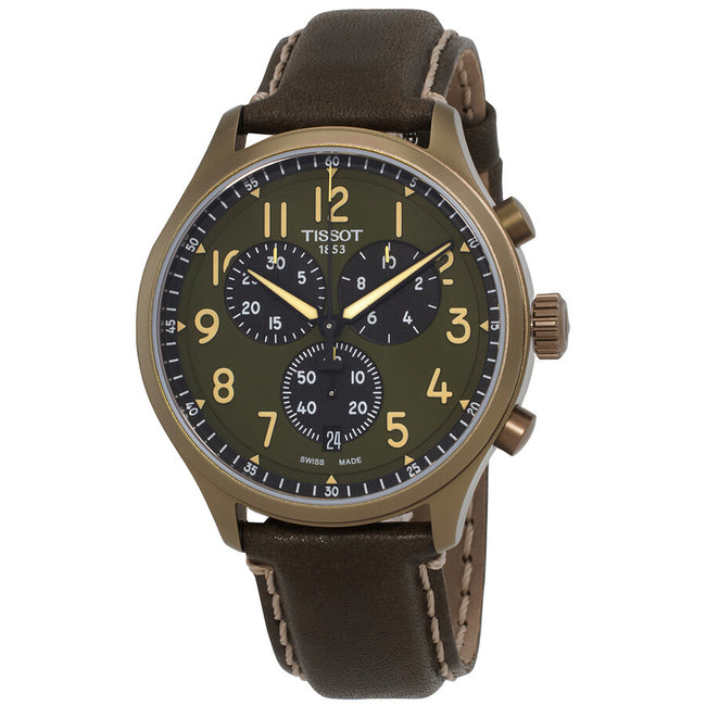 TISSOT Chrono XL Quartz Khaki Dial Men's Watch image 0