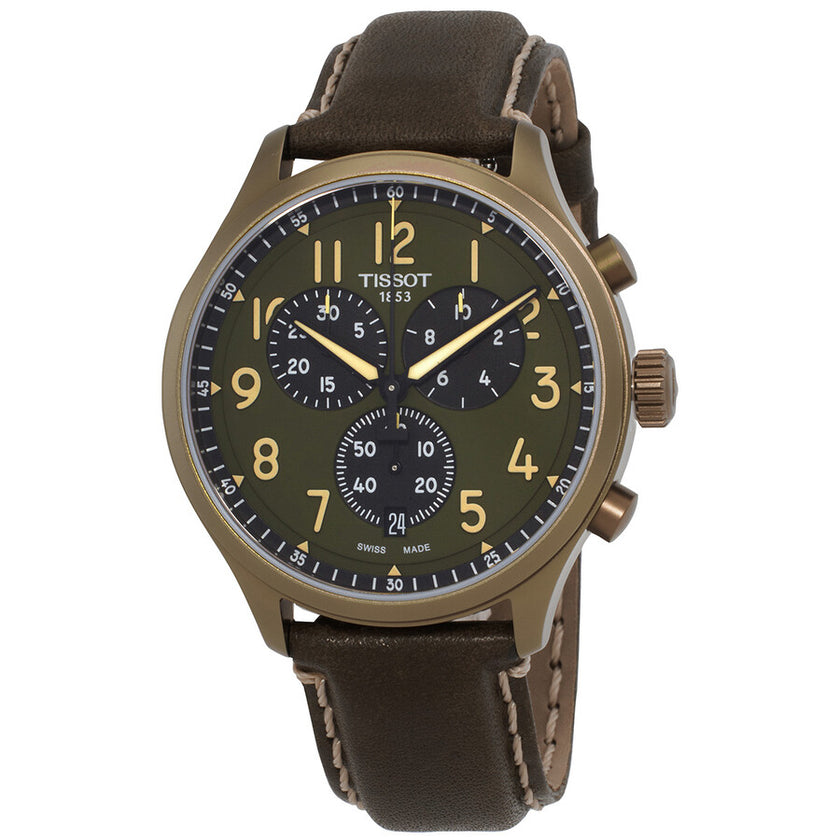 TISSOT Chrono XL Quartz Khaki Dial Men's Watch image 0
