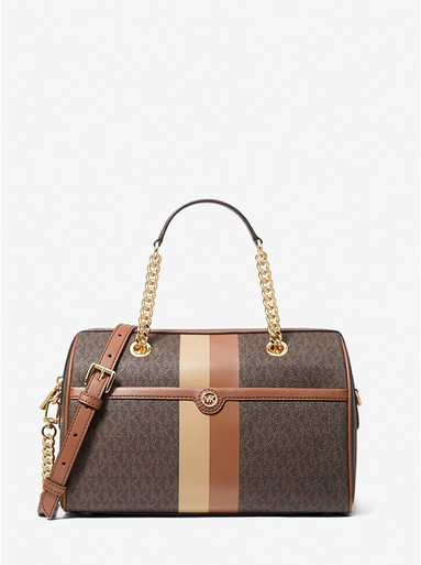 MICHAEL KORS Blaire Medium Logo Stripe Satchel image 4