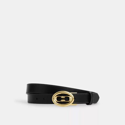 COACH Buckle Cut To Size Belt, 25 Mm - Im/Black Merlot image