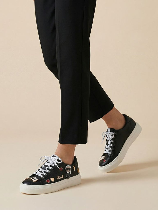 [AT DELHI] KARL LAGERFELD Cate Pins Lace Up Sneaker - Black image 0