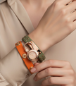 [AT DELHI] VERSACE Medusa Lock Icon Quartz Ladies Watch - Beige Green image 0