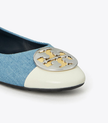 TORY BURCH Claire Cap-toe Ballet Jeans / Blanc image 2