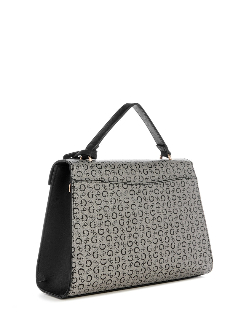 Guess Rhiannon Logo Top Handle Bag - Black image 2