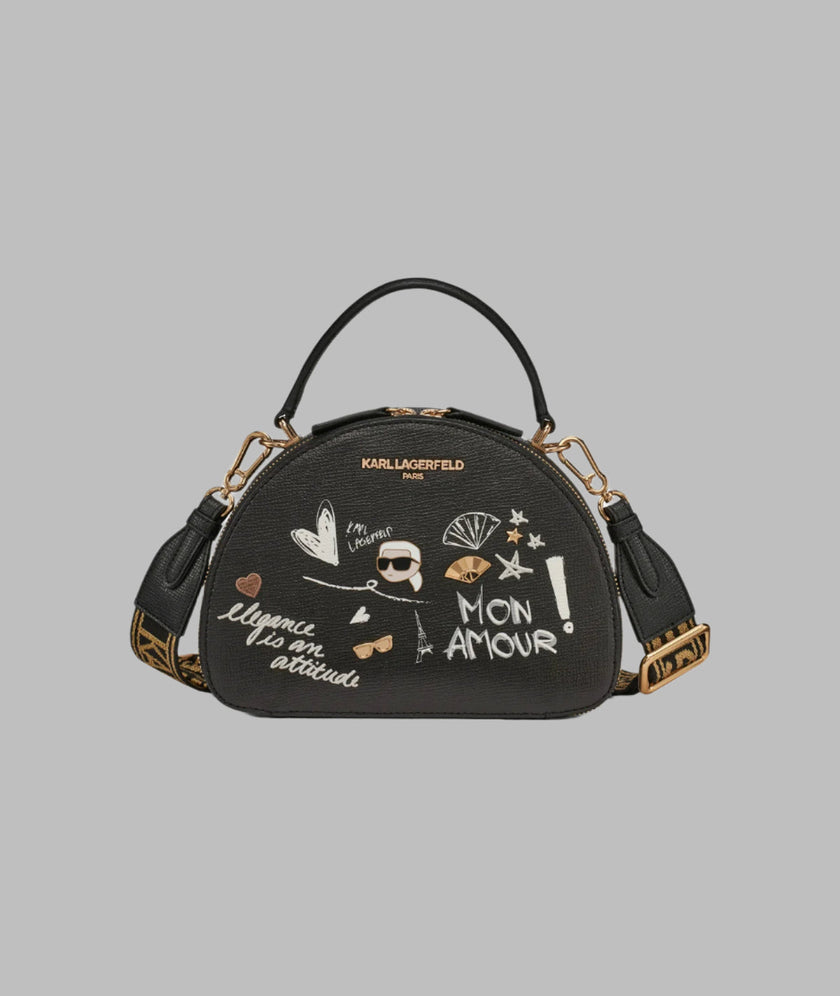 KARL LAGERFELD Bellamy Crossbody With Cate Pins - Black (Arriving In Delhi) image 0