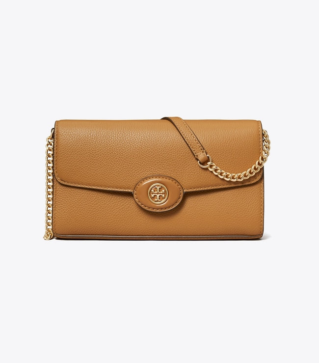 [AT DELHI] TORY BURCH  Robinson Pebbled Crossbody - Tiramisu image 0