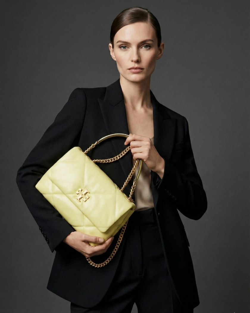 TORY BURCH Kira Diamond Quilt Small Shoulder Bag - Frozen Zest image 0