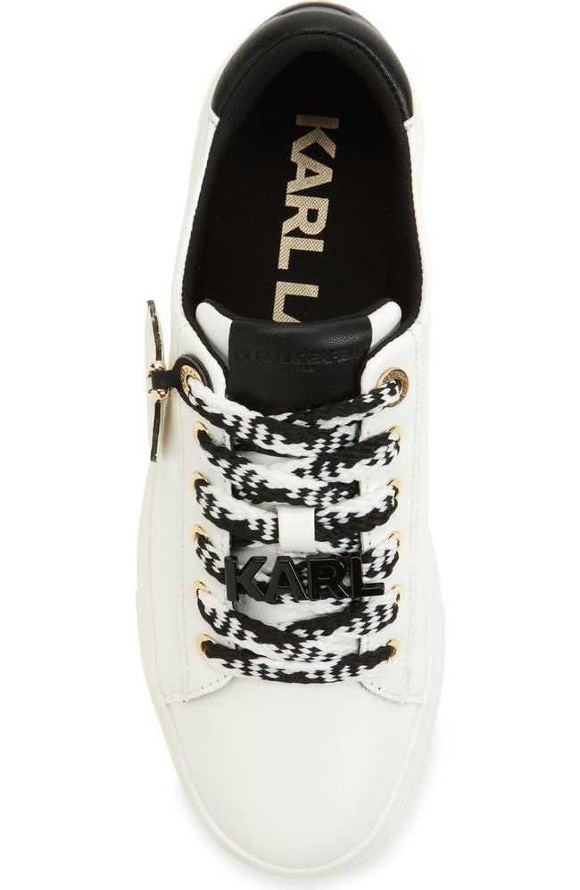 [AT DELHI] KARL LAGERFELD Capree Karl Choupette Low Top Sneaker (Women) - Bright White/ Black image 1