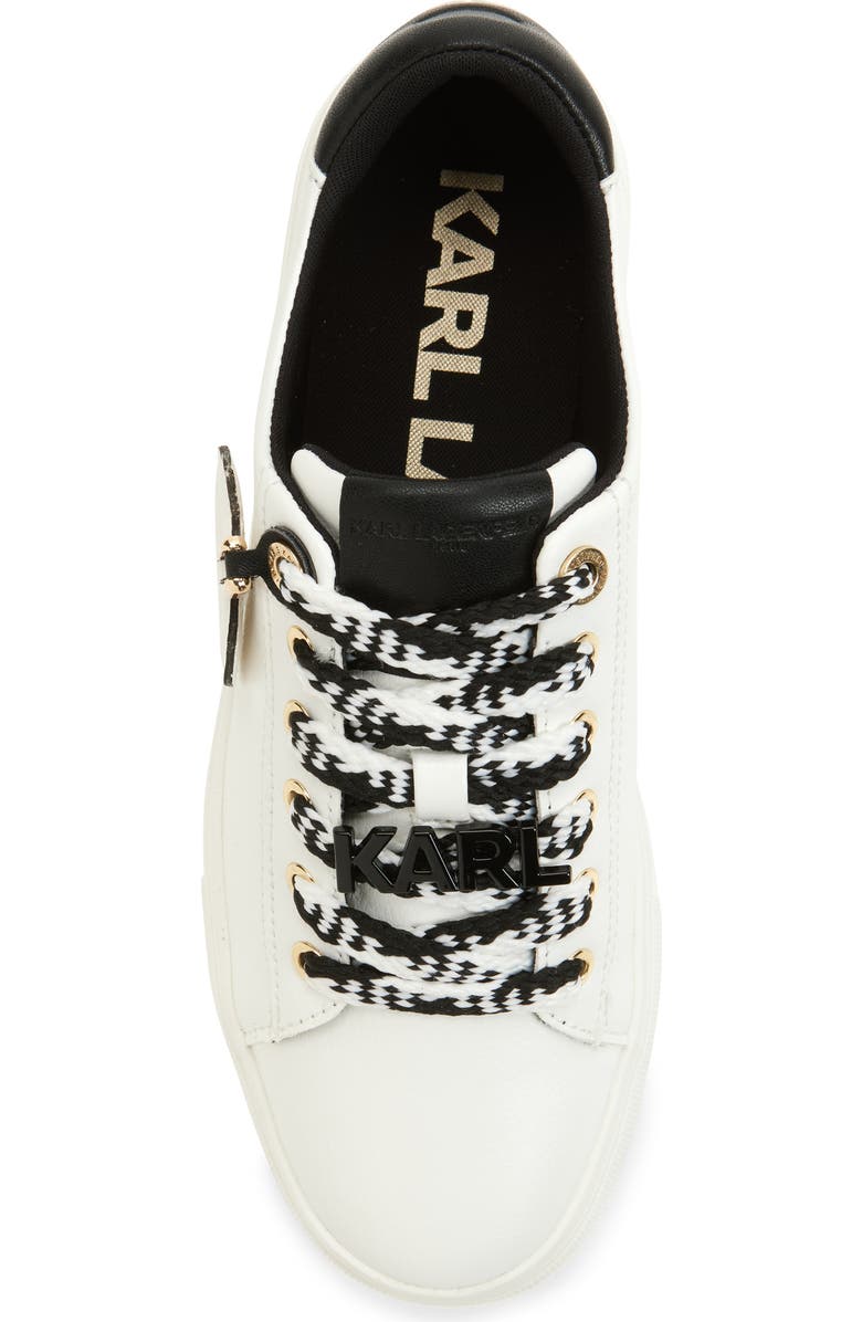 [AT DELHI] KARL LAGERFELD Capree Karl Choupette Low Top Sneaker (Women) - Bright White/ Black image 1