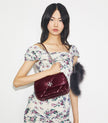 [AT DELHI] TORY BURCH Small Kira Diamond Quilt Distressed Shoulder Bag - Dark Carmine image 1