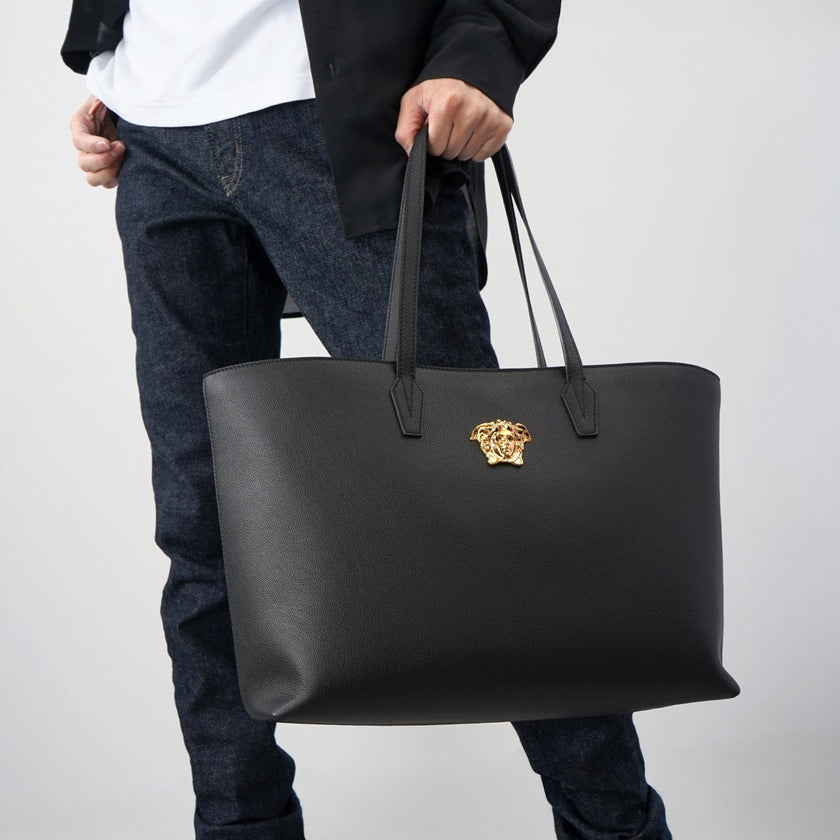 VERSACE La Medusa Leather Tote Bag image 8