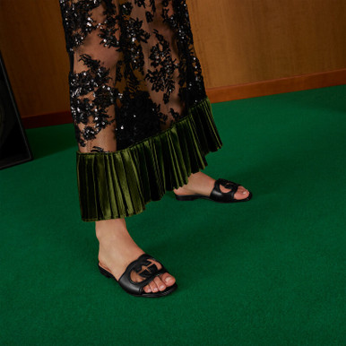 GUCCI Openwork GG detail mules for women image 8