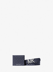 MICHAEL KORS  Signature Logo Wallet And Reversible Belt Gift Set - Admrl/plblue (Arriving In Delhi) image 1