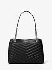 MICHAEL KORS  Whitney Medium Quilted Tote Bag - Silver Black (Arriving In Delhi) image 0