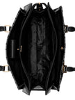 Guess Marva Jacquard Logo Satchel - Black image 3