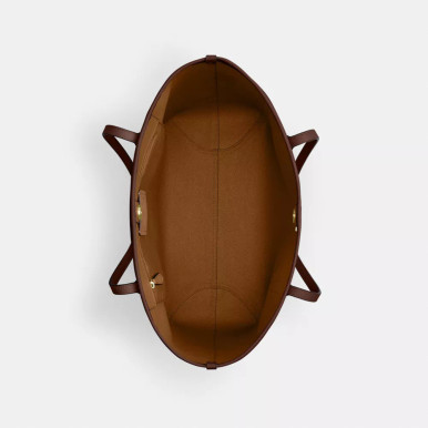 COACH City Tote Bag In Signature Canvas - Gold/Tan/Brown image 3