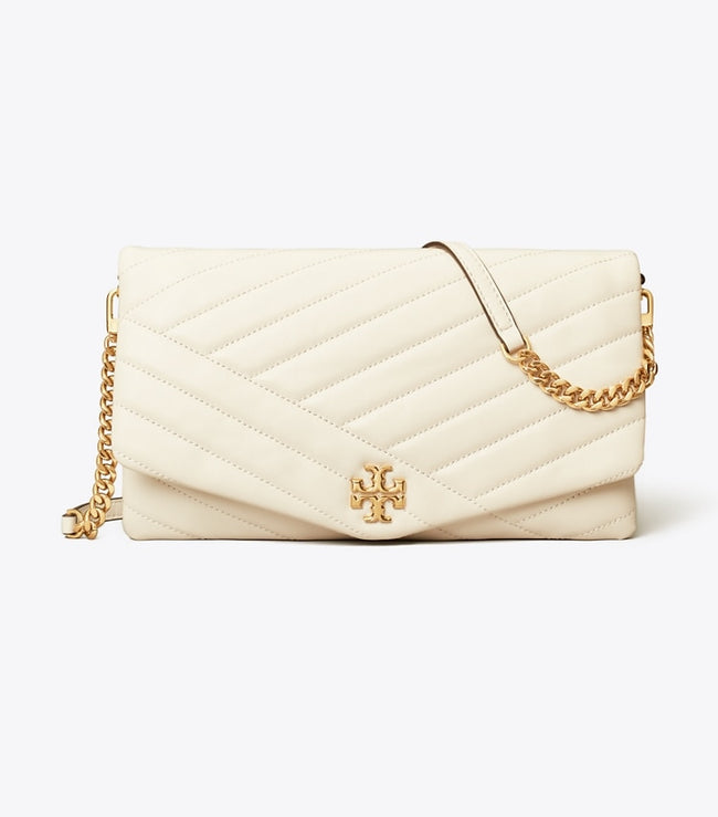 [AT DELHI] TORY BURCH Kira Chevron Clutch - New Ivory image 0