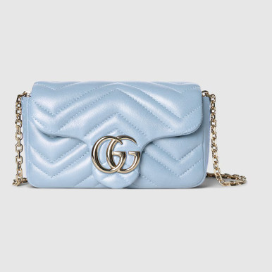 GUCCI GG Marmont Mini Shoulder Bag - Light blue image 3