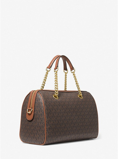 MICHAEL KORS Blaire Medium Logo Stripe Satchel image 0