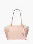 MICHAEL KORS Jet Set Large Color-Block Signature Logo Tote Bag - Pwd Blsh Mlt (Arriving In Delhi) image 1