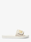 MICHAEL KORS Palmer Signature Logo Slide Sandal - Vanilla