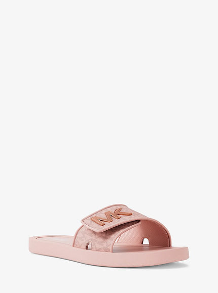MICHAEL KORS Palmer Signature Logo Slide Sandal - Powder Blush