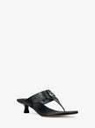 MICHAEL KORS Anneka Patent Thong Sandal - Black