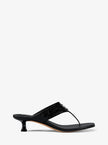MICHAEL KORS Anneka Patent Thong Sandal - Black