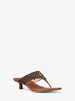 MICHAEL KORS Anneka Signature Logo Thong Sandal - Brown Multi