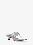 MICHAEL KORS Anneka Metallic Thong Sandal - Silver