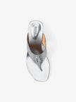 MICHAEL KORS Anneka Metallic Thong Sandal - Silver