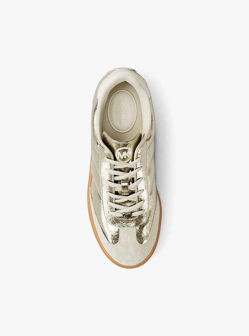 MICHAEL KORS Benny Metallic Sneaker - Pale Gold