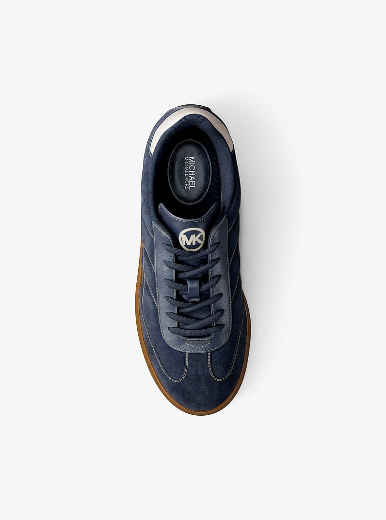 MICHAEL KORS Benny Suede Sneaker - Navy