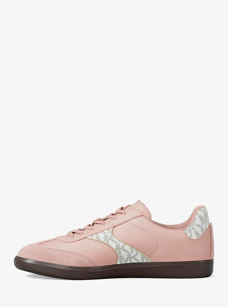 MICHAEL KORS Benny Mixed-Media Sneaker - Powder Blush