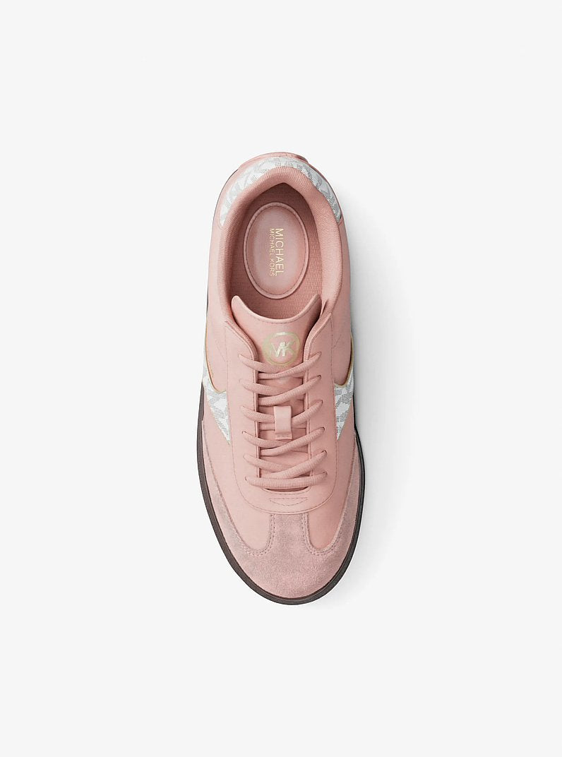 MICHAEL KORS Benny Mixed-Media Sneaker - Powder Blush
